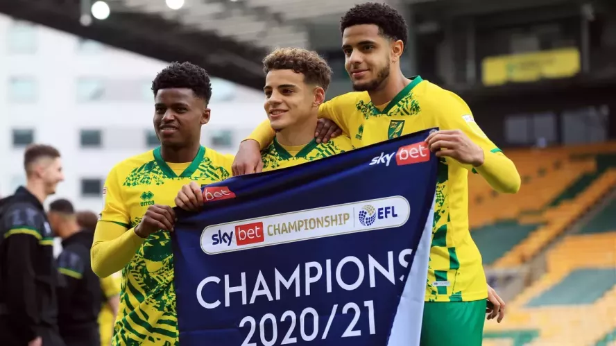 Norwich secured the Championship title with a 4-1 win