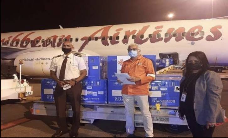 Trinidad and Tobago receives 100,000 doses of Sinopharm vaccines from Caribbean Airlines