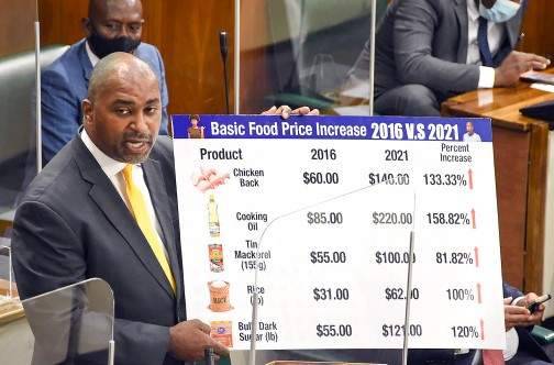 Opposition spokesperson, Robinson, renews his call for the Government to act on the food price hike