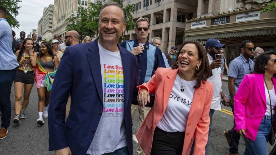 Kamala Harris is the first Vice President to march in a PRIDE event