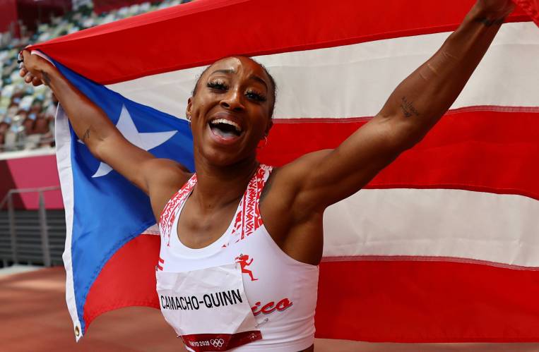 Puerto Rican Jasmine Camacho-Quinn  wins women's 100m hurdle gold