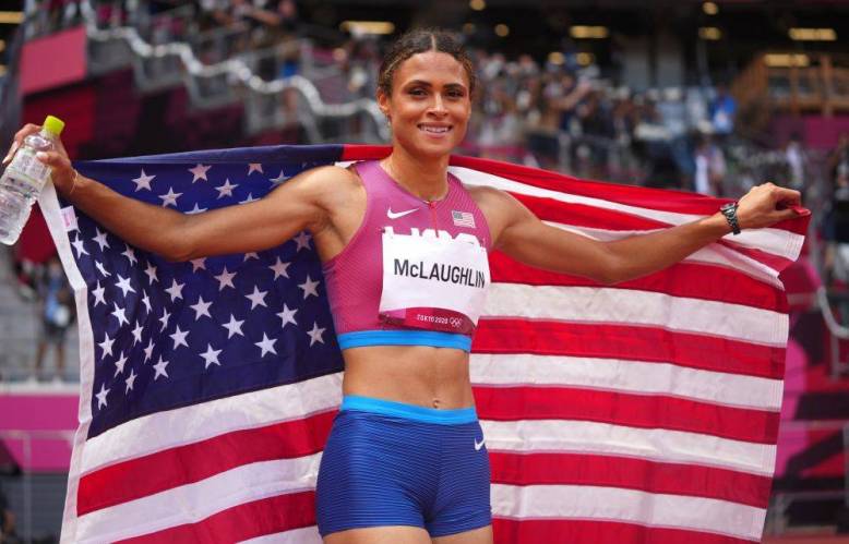 Sydney McLaughlin smashes world record to win gold in women's 400m hurdles Tokyo Olympics final