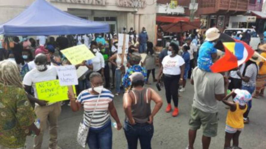 Protests in Antigua and Barbuda over COVID-19 vaccine Mandatory on the 8th August  