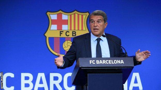 Joan Laporta Barcelona’s president reveals club debt stands at £1.15bn