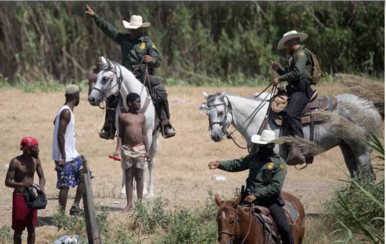 U.S. Border patrol agents criticized for treatment of Haitian migrants in Del Rio