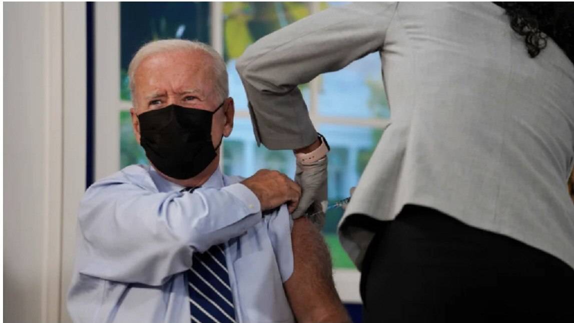 President Joe Biden Gets COVID-19 Booster Shot on Camera