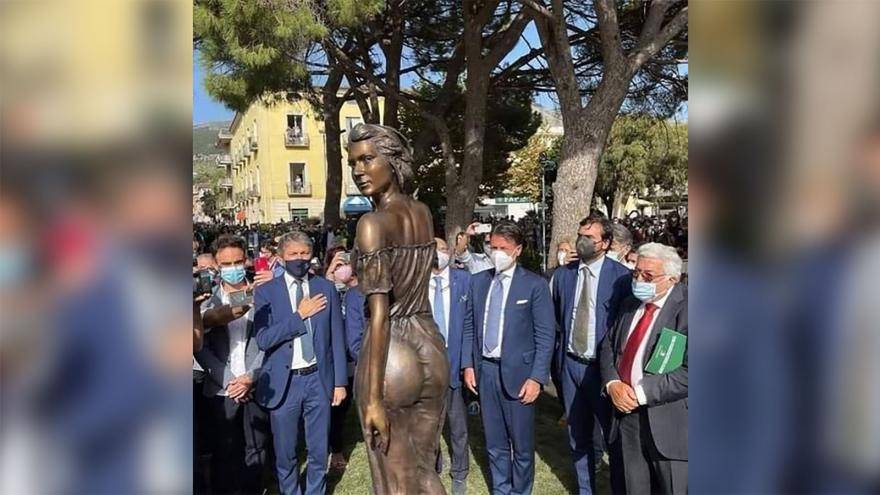 Italy Bronze statue of woman in see-through dress sparks sexism debate and an offense to women