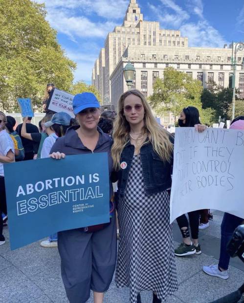 Pregnant Jennifer Lawrence and Amy Schumer Attend Rally for Abortion Justice