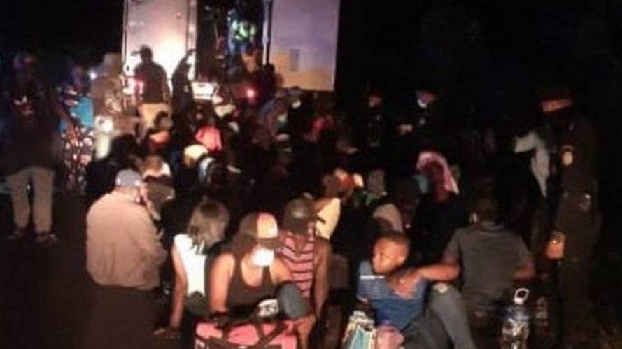 Police in Guatemala freed 126 migrants from an abandoned container