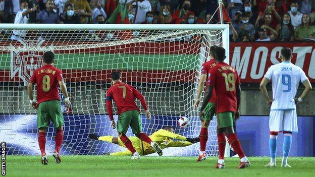 Ronaldo’s hat trick keeps Portugal near top of Group A