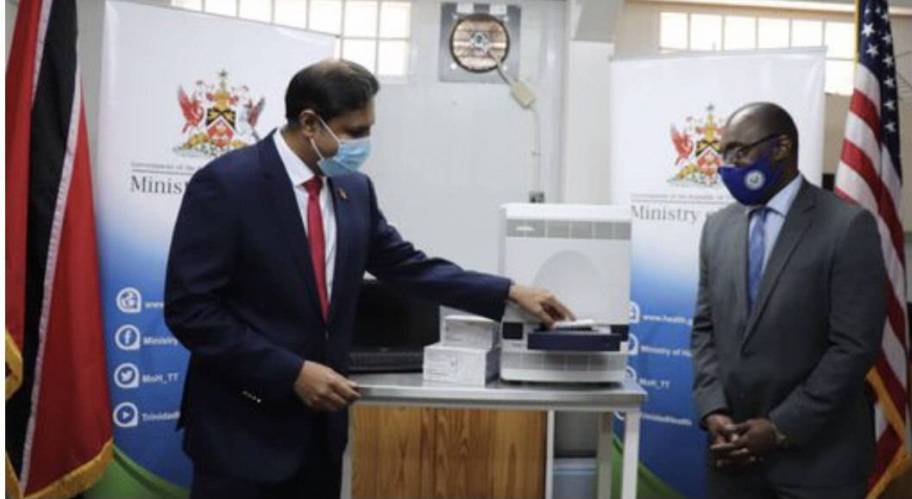 US Govt donates PCR Machine to T&T Health Ministry