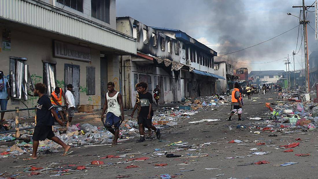 Following days of violent protests, 3 burned bodies were found in Solomon Islands' Chinatown