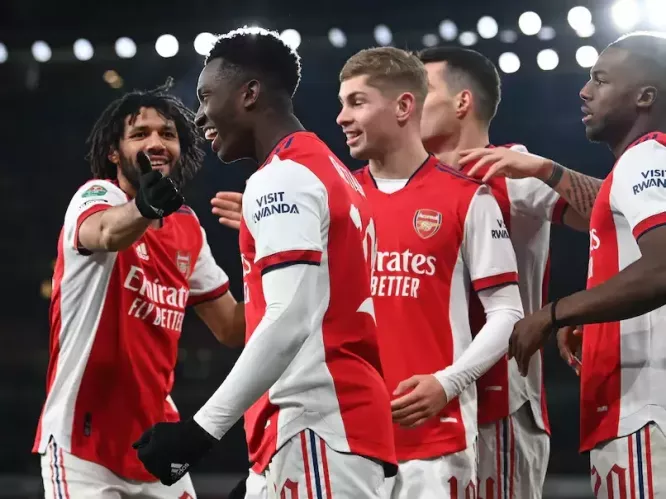 Arsenal 5-1 Sunderland: Eddie Nketiah hat-trick sends Arsenal into League Cup semi-finals