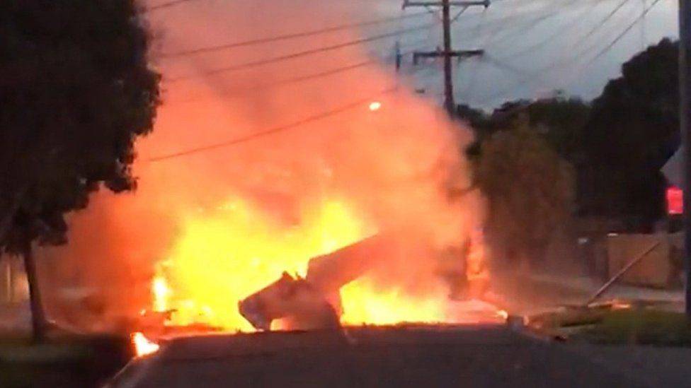 Airplane crashed Monday evening leaving no survivors in the El Cajon area of Southern California