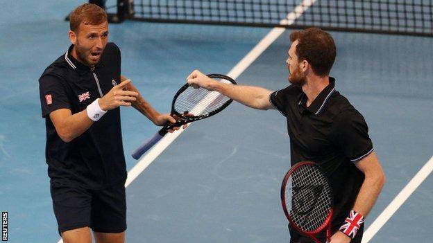 Jamie Murray and Dan Evans win doubles tie at ATP Cup to seal 2-1 GB win over Germany