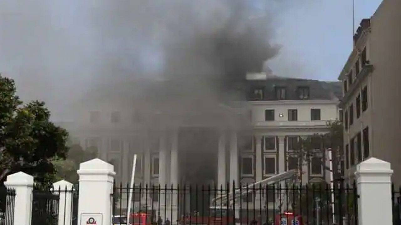Man arrested over massive fire in South Africa parliament