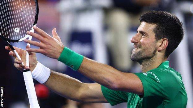 Novak Djokovic returns with win over Lorenzo Musetti at Dubai Tennis Championships