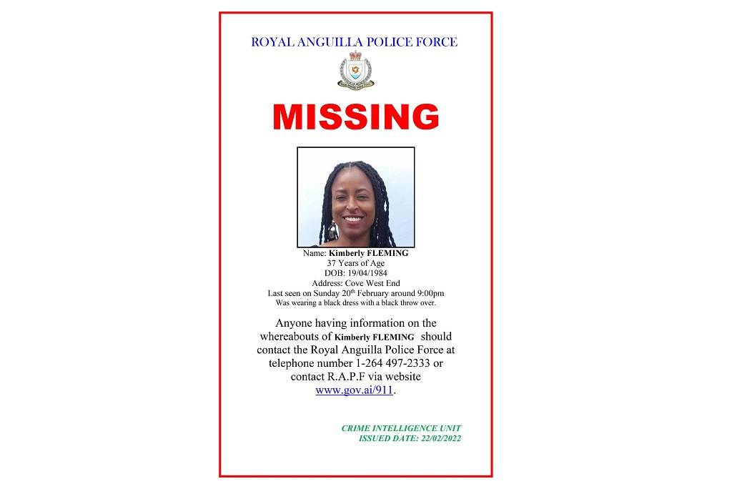 Anguilla police intensify search for missing woman, Kimberly Fleming