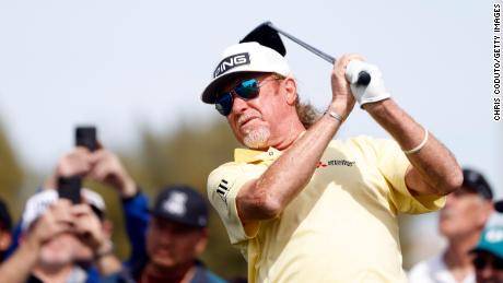 Spanish golfer Miguel Angel Jimenez hits two hole-in-ones in the same tournament