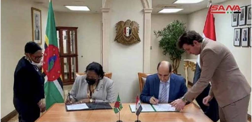 Syria, Commonwealth of Dominica sign agreement to establish diplomatic relations