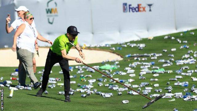 Beer throwing at Scottsdale Phoenix Open 'unacceptable' says PGA Tour chief