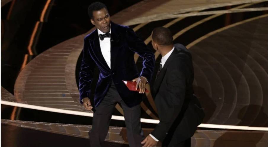 Will Smith Slaps Chris Rock on Oscars Stage in Shock Moment After Jada Pinkett Smith Joke