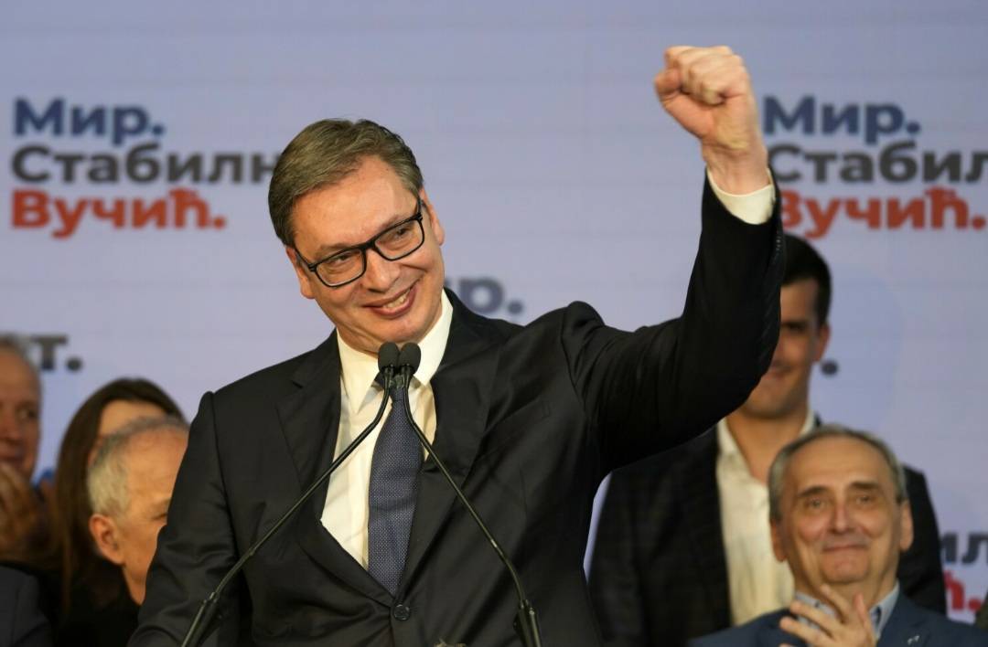 Serbia’s Populist president projected to win a second term