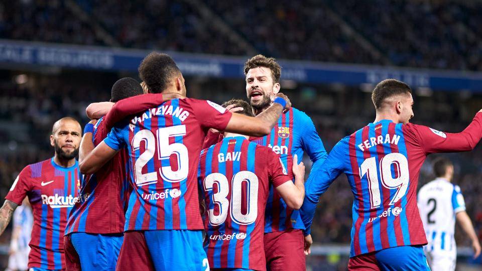 Real Sociedad 0-1 Barcelona: Aubameyang scores for Barca’s victory