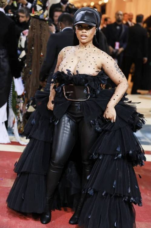 Nicki Minaj Returns to 2022 Met Gala in Figure-Hugging Black Look