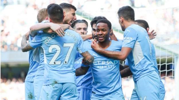 Man City 5-0 Newcastle:city thrash Newcastle  to go three points clear top