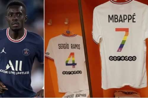 PSG player Idrissa Gueye refuses to wear a shirt featuring a rainbow symbol