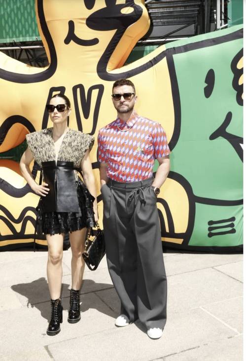 Justin Timberlake and Jessica Biel Make a Bold Fashion Statement Together at Paris Fashion Week