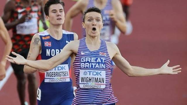 Great Britain’s Jake Wightman wins 1500m gold at World Athletics