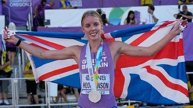 Great Britain’s Keely Hodgkinson takes silver in 800m duel with Athing Mu