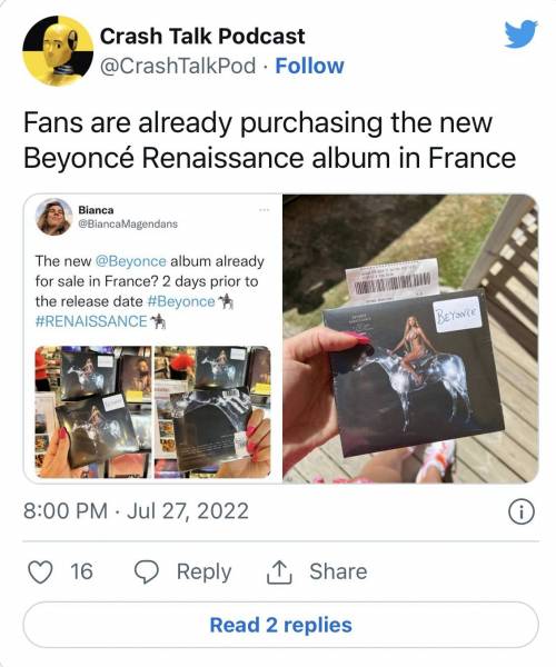 Beyoncé's 'Renaissance' Album Leaks Two Days Early