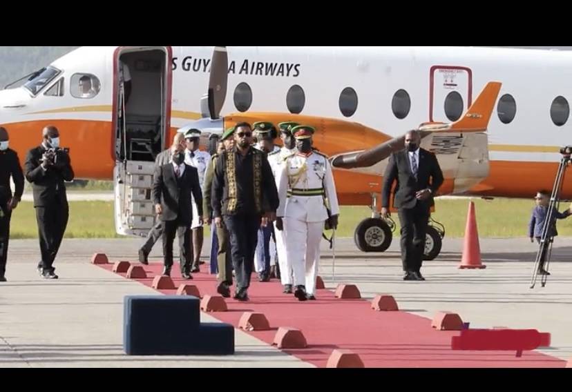 Guyana's President arrives in T&T for three-day state visit