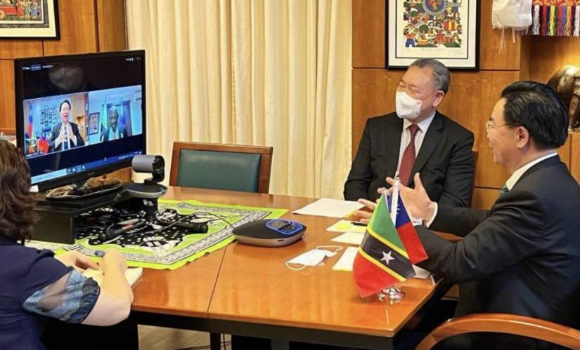 Taiwan foreign minister discusses future cooperation with Saint Kitts and Nevis counterpart