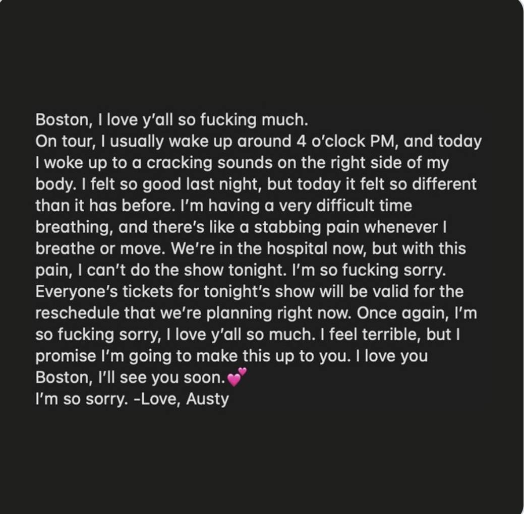 Post Malone Cancels Show in Boston Following Hospitalization