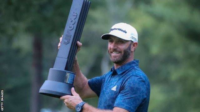 Dustin Johnson Inaugural Golf champion receives £16.2m in prize money