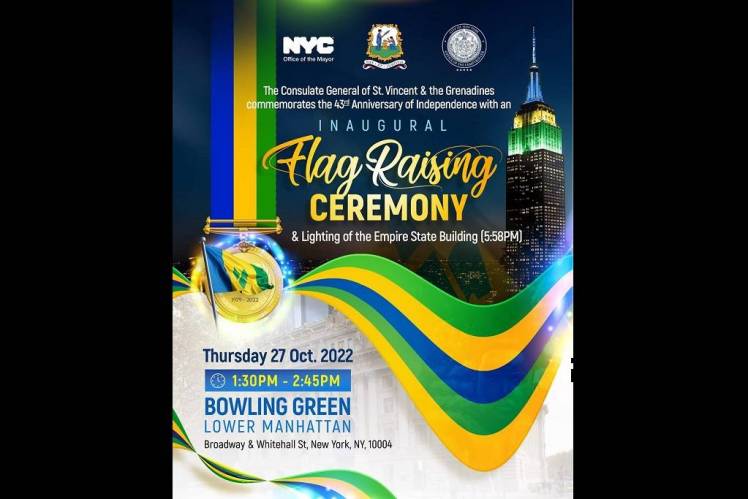 Empire State Building to light up in SVG national flag colours