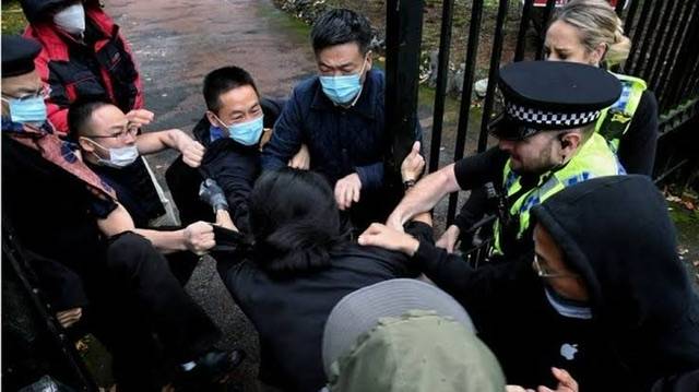 UK MP says Chinese diplomat involved in protester attack