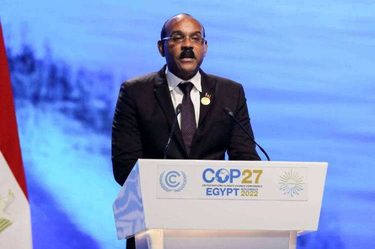 Antigua PM says oil companies should pay for climate damage