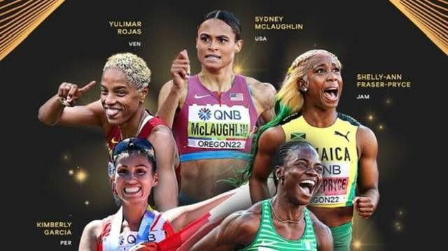 Fraser-Pryce, McLaughlin and Rojas finalist of World Women's Athlete of the Year 2022