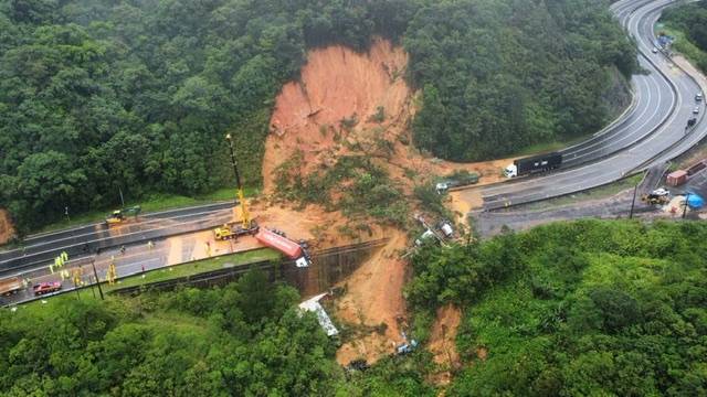 Two dead, dozens missing in a deadly landslide engulfs motorway in Brazil