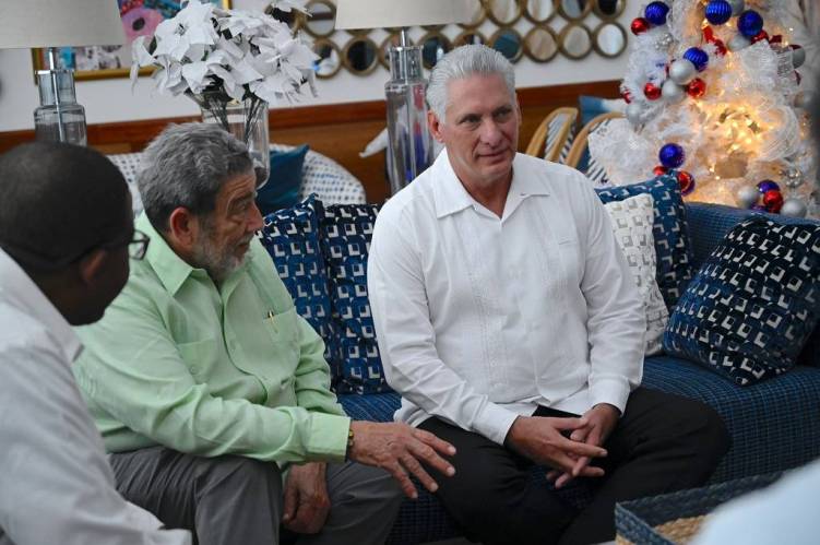 Cuban President in St Vincent on official State visit
