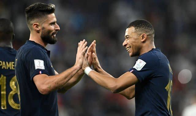 France's Kylian Mbappe overshadows Olivier Giroud after goalscoring record