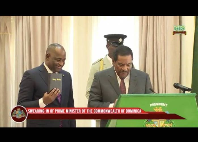 Roosevelt Skerrit sworn in as Prime Minister of Dominica