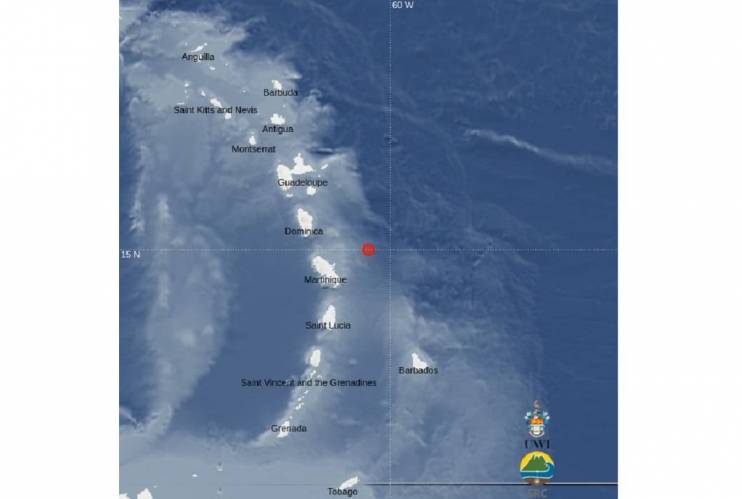 Earthquake again, near Martinique and Dominica