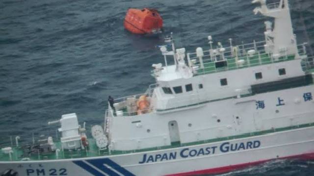 A cargo ship sinks off the coast of Japan; eight people died