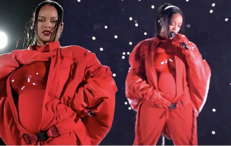 Rihanna Is Pregnant, Debuts Baby Bump During Super Bowl LVII Halftime Show Performance